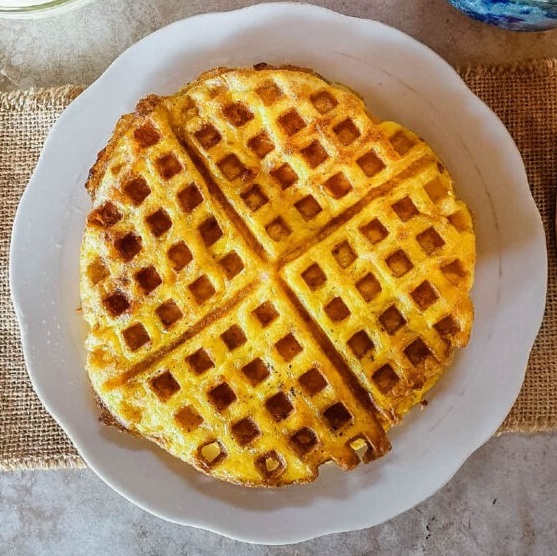 Carnivore Waffles with Egg and Cheese
